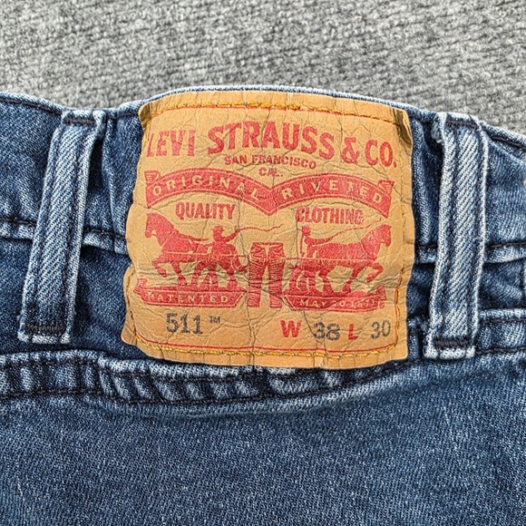 Levi's 511 Jeans Men's W38 L30 Blue Denim Straight Leg Classic Style - Picture 2 of 8